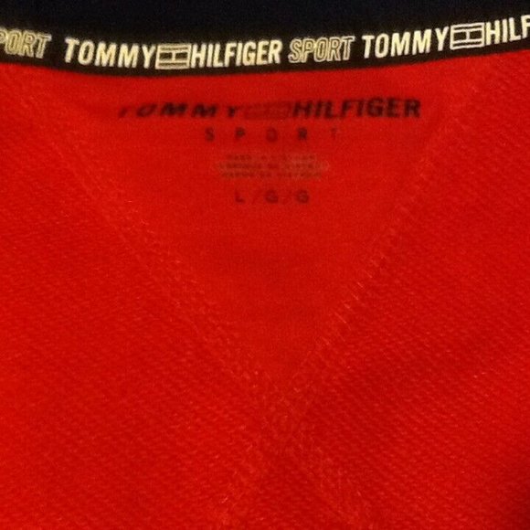 new SCARLET RED Tommy Hilfiger Sport Women's Logo Flag Full Zip Jacket Sz Large - Picture 4 of 6